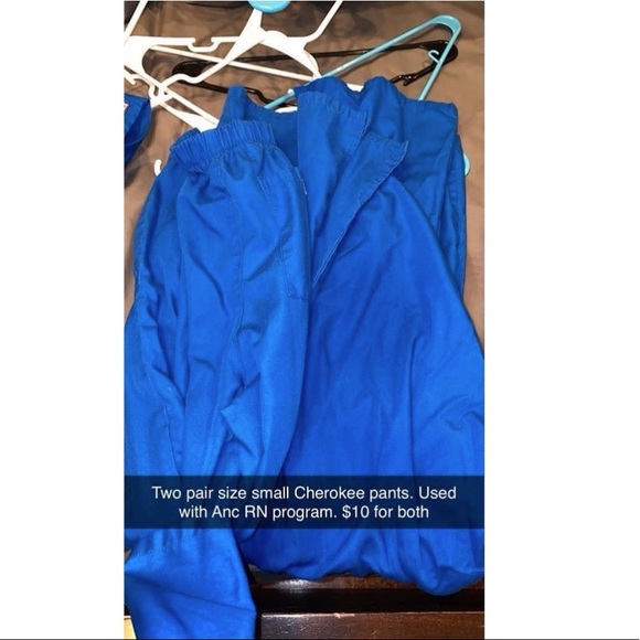2 pair size small Cherokee scrub pants - Picture 2 of 2
